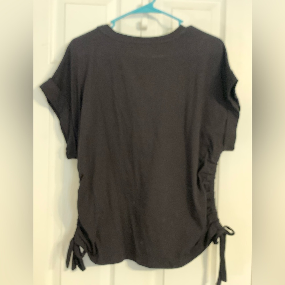 Steve Madden Black Ruched Women's Top Large - Picture 5 of 5
